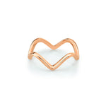 Marrow Fine Jewelry Dainty Squiggle Stacking Ring [Rose Gold]