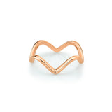 Marrow Fine Jewelry Dainty Squiggle Stacking Ring [Rose Gold]