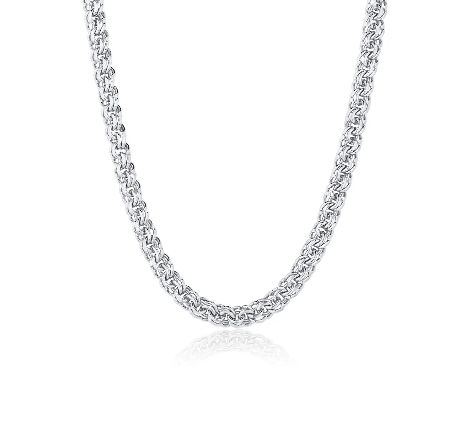 Full Size Double Link Chain [White Gold]