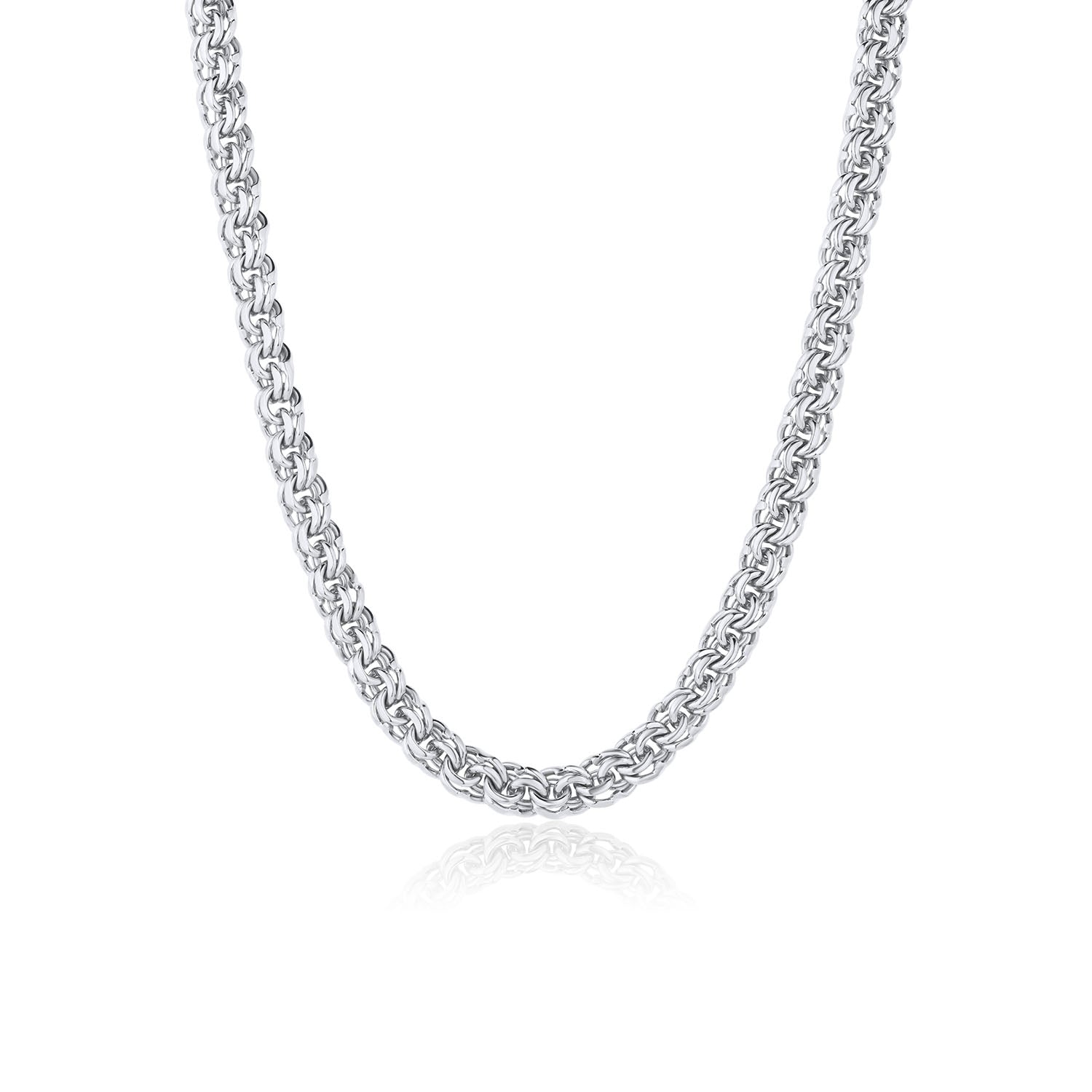 Full Size Double Link Chain [White Gold]