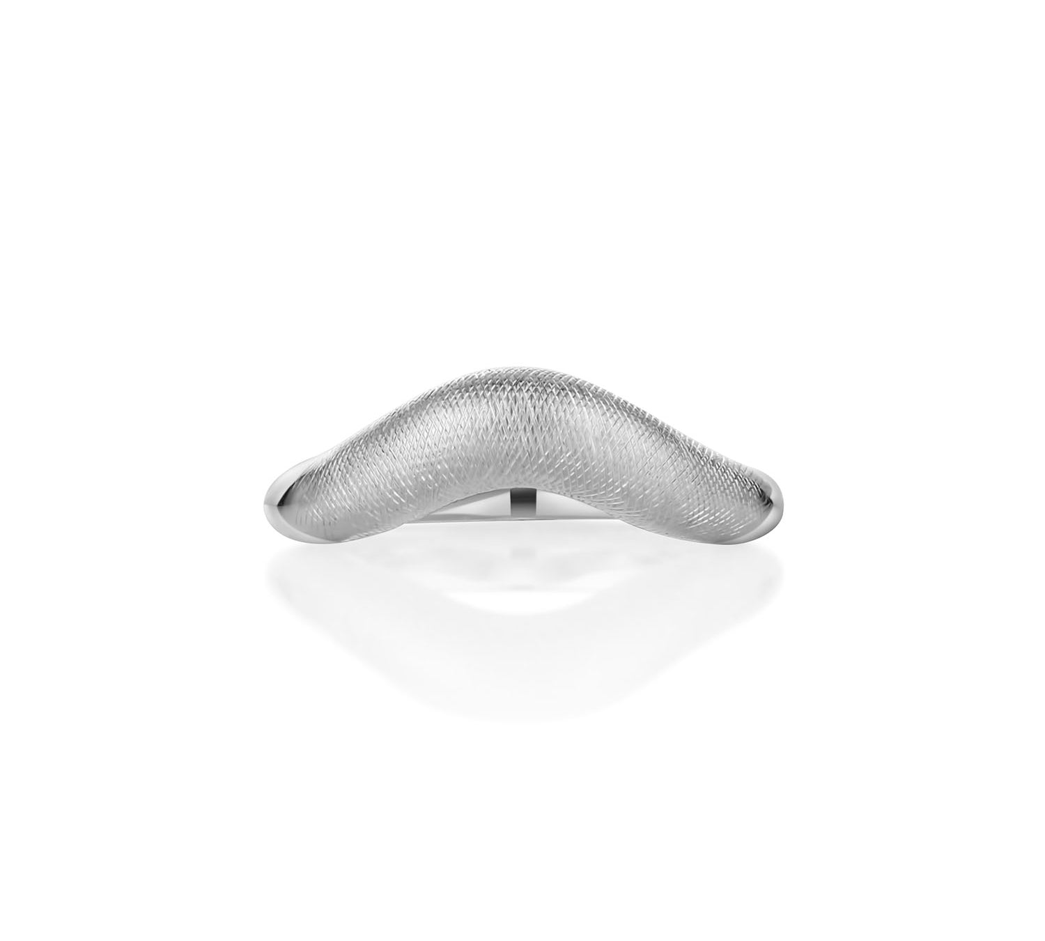 Florentine Wave Band [White Gold]