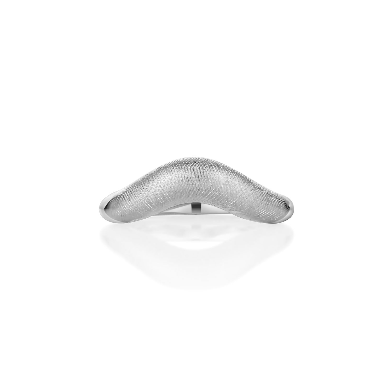 Florentine Wave Band [White Gold]