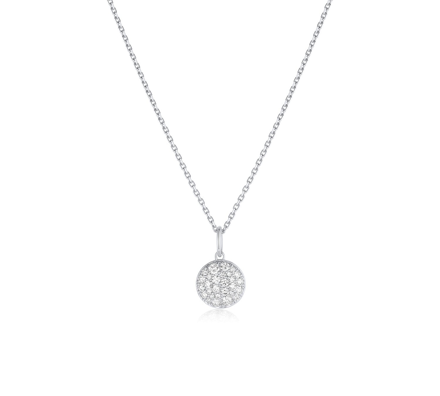 Full Moon Phase Charm [White Gold]