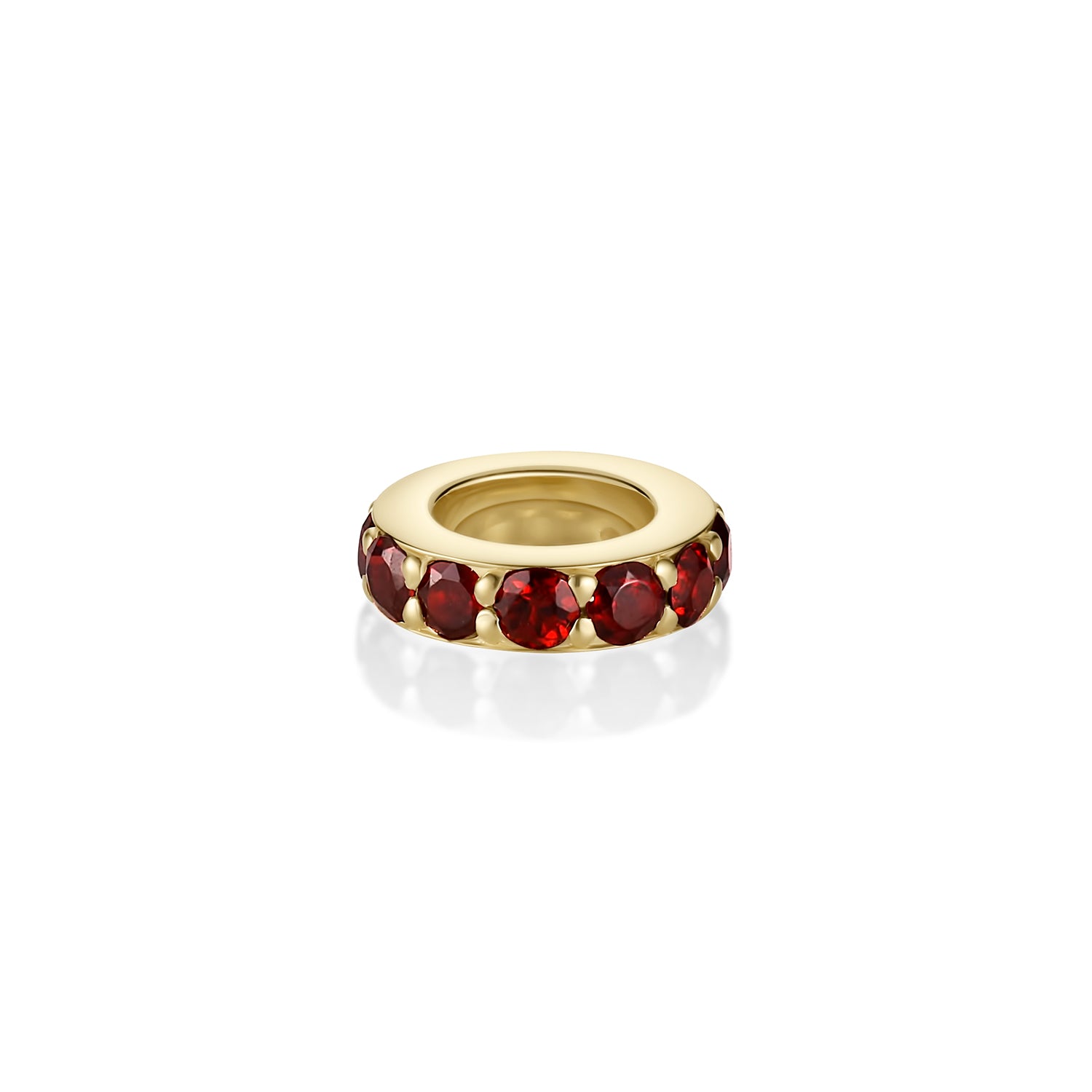 Birthstone Rondelle - Garnet [Yellow Gold]