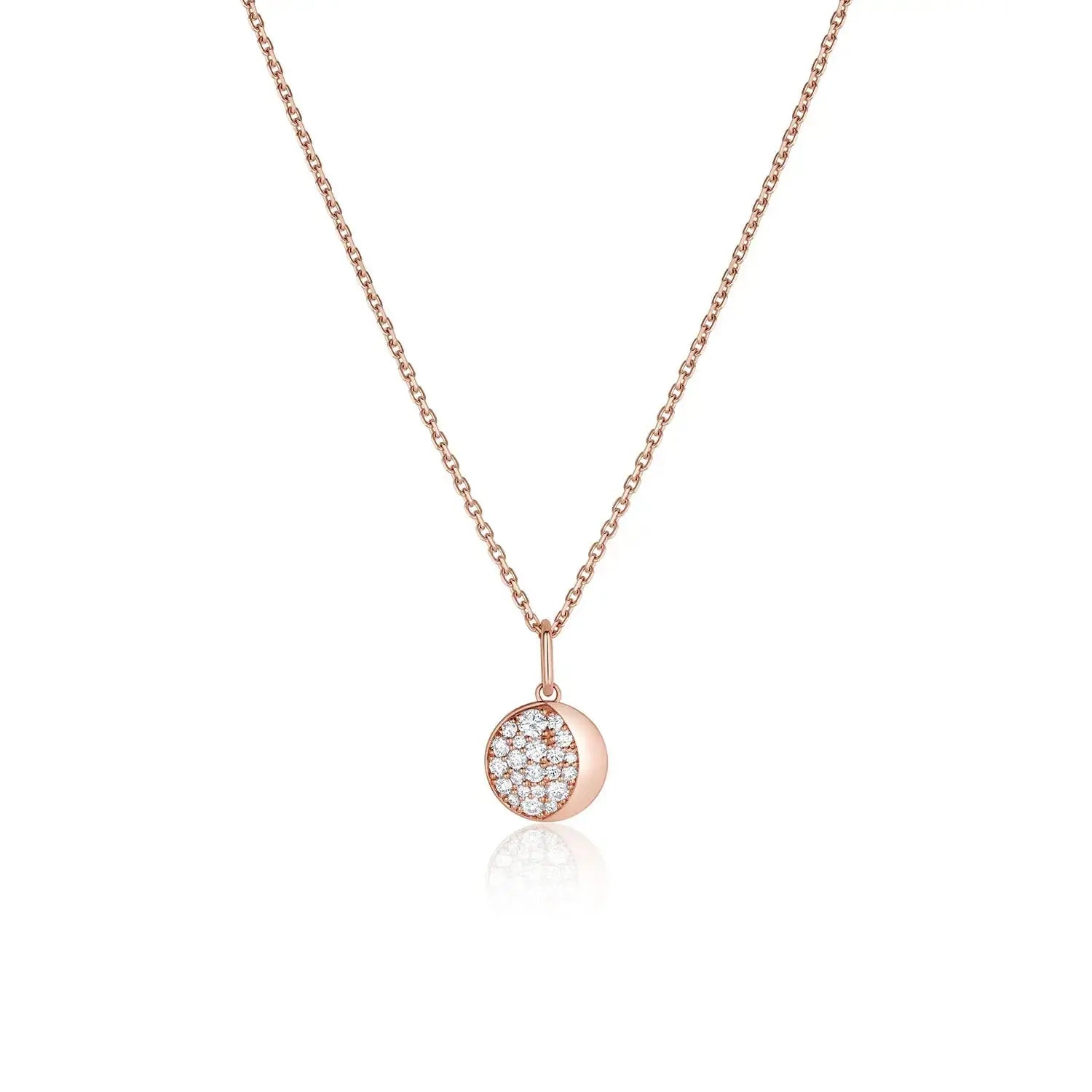 Gibbous Moon Phase Charm [Rose Gold]