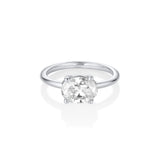 The Hazel Oval Solitaire Engagement Ring [White Gold or Platinum]