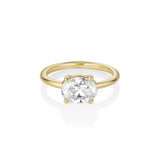 The Hazel Oval Solitaire Engagement Ring [Yellow Gold]