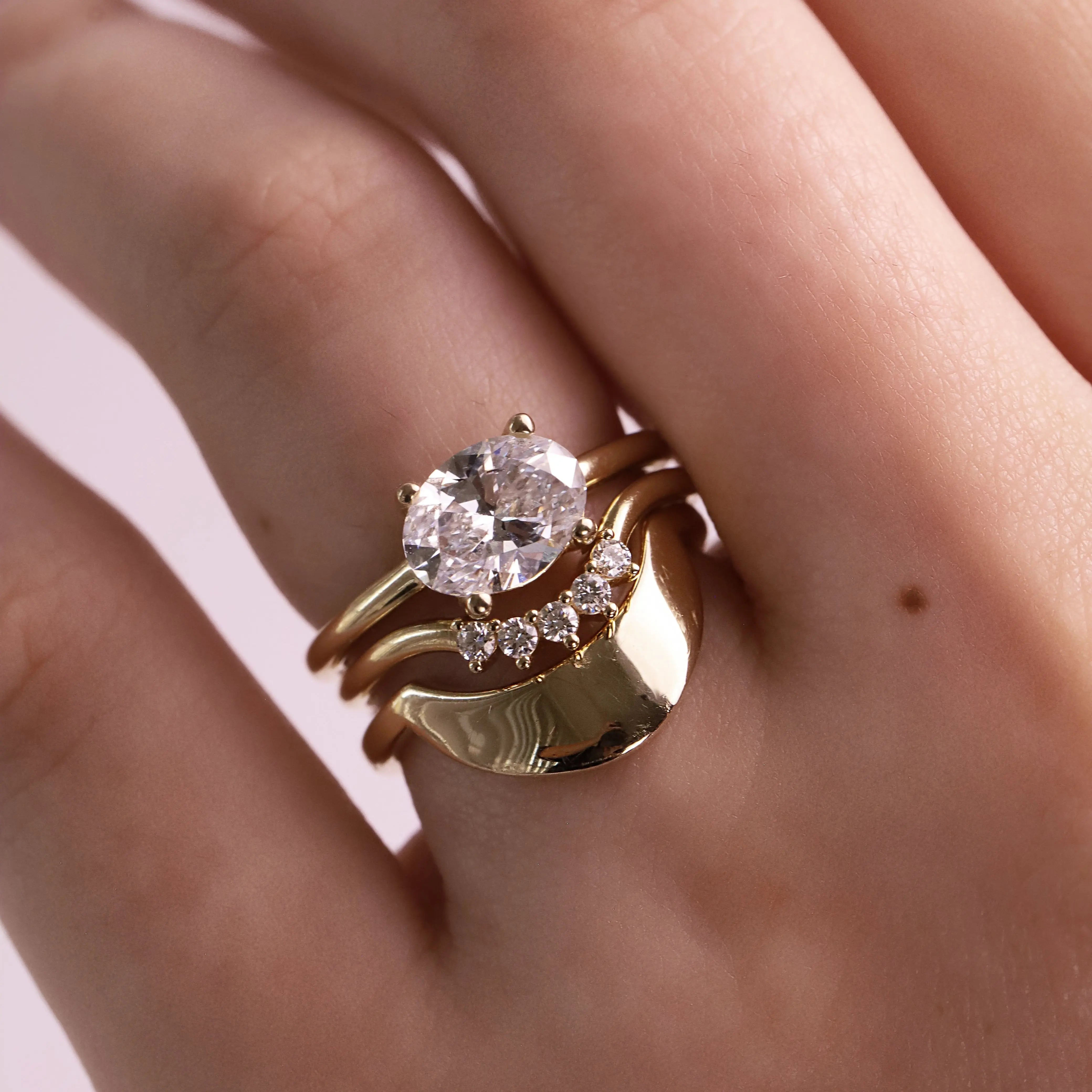 The Hazel Oval Solitaire Engagement Ring Marrow Fine