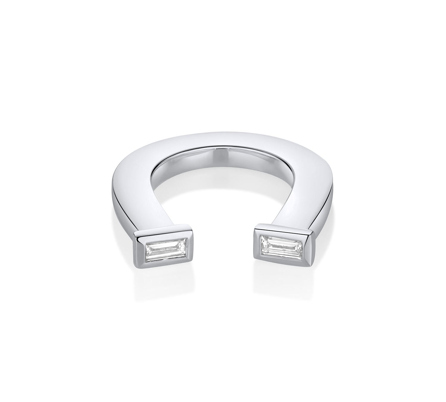 Lucky Horseshoe Ring [White Gold]