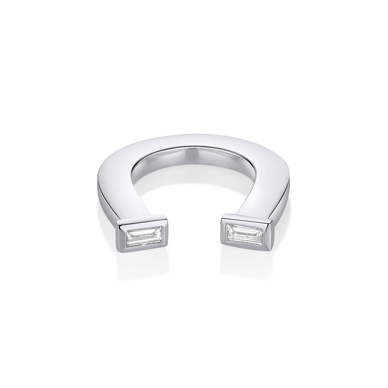 Lucky Horseshoe Ring [White Gold]