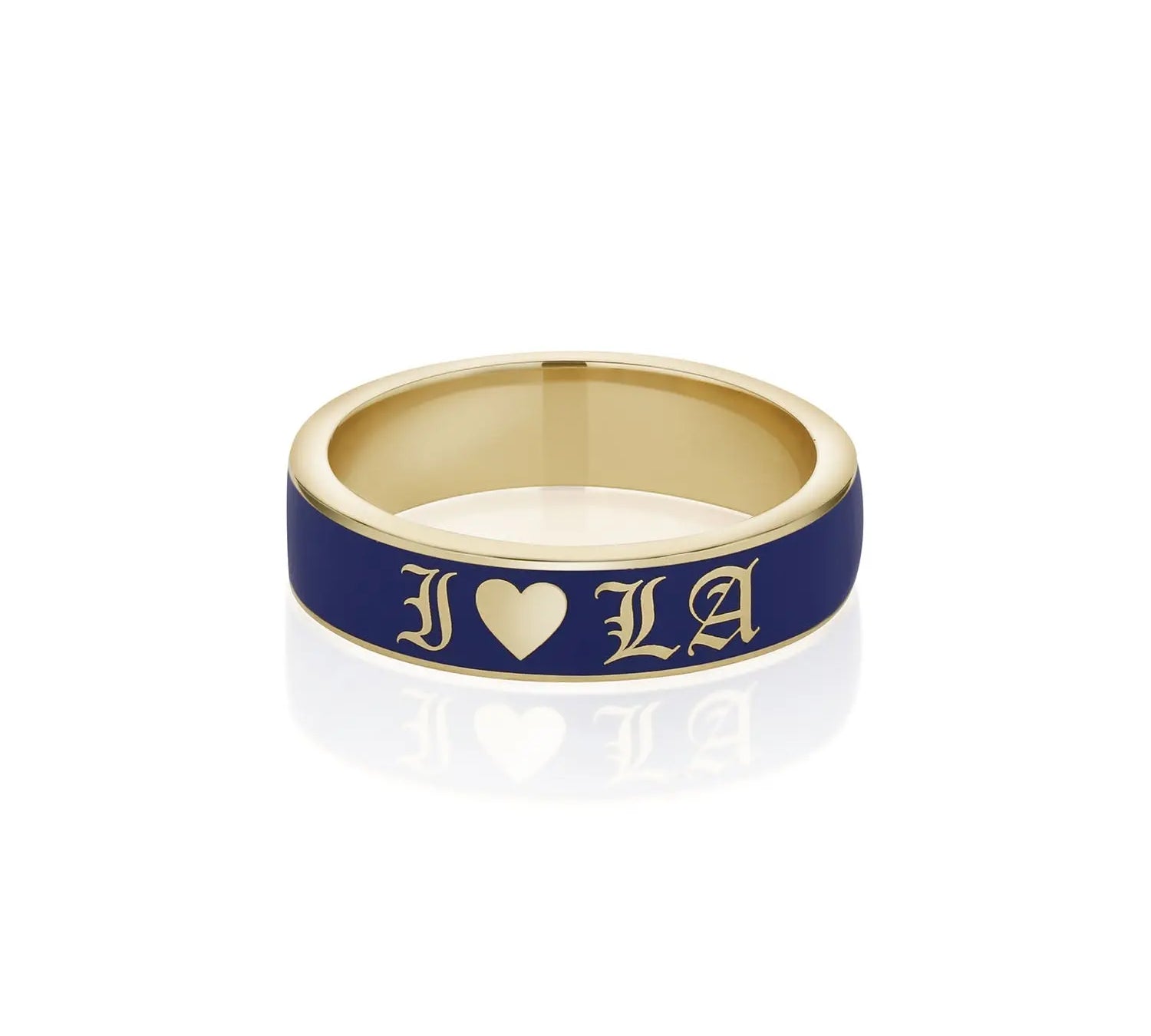 I Love LA Enamel Band [Yellow Gold]