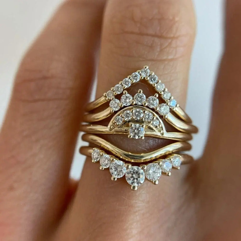 Nesting Rings Seven Stars Nesting Ring | Unique Bridal Nesting Band – Marrow Fine