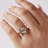3.06ct Lab-Created Oval Diamond Abstract Bezel Ring Marrow Fine