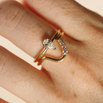 Mini Sloane Pear Diamond Ring Marrow Fine