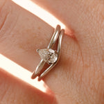 Mini Sloane Pear Diamond Ring Marrow Fine