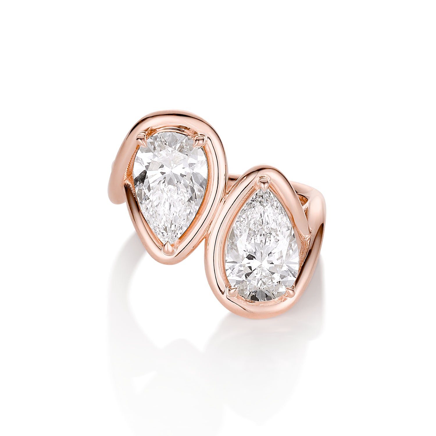 Joanie Bypass Ring [Rose Gold]