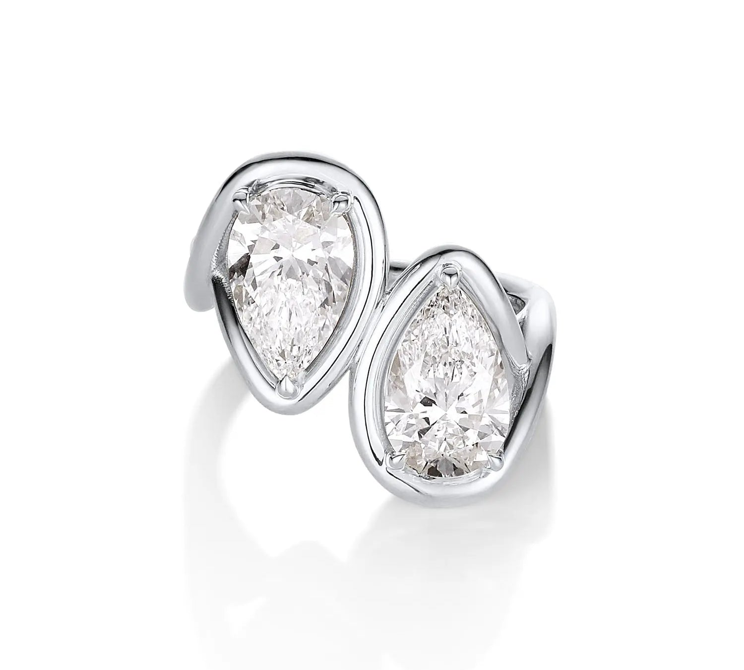 Joanie Bypass Ring [White Gold]