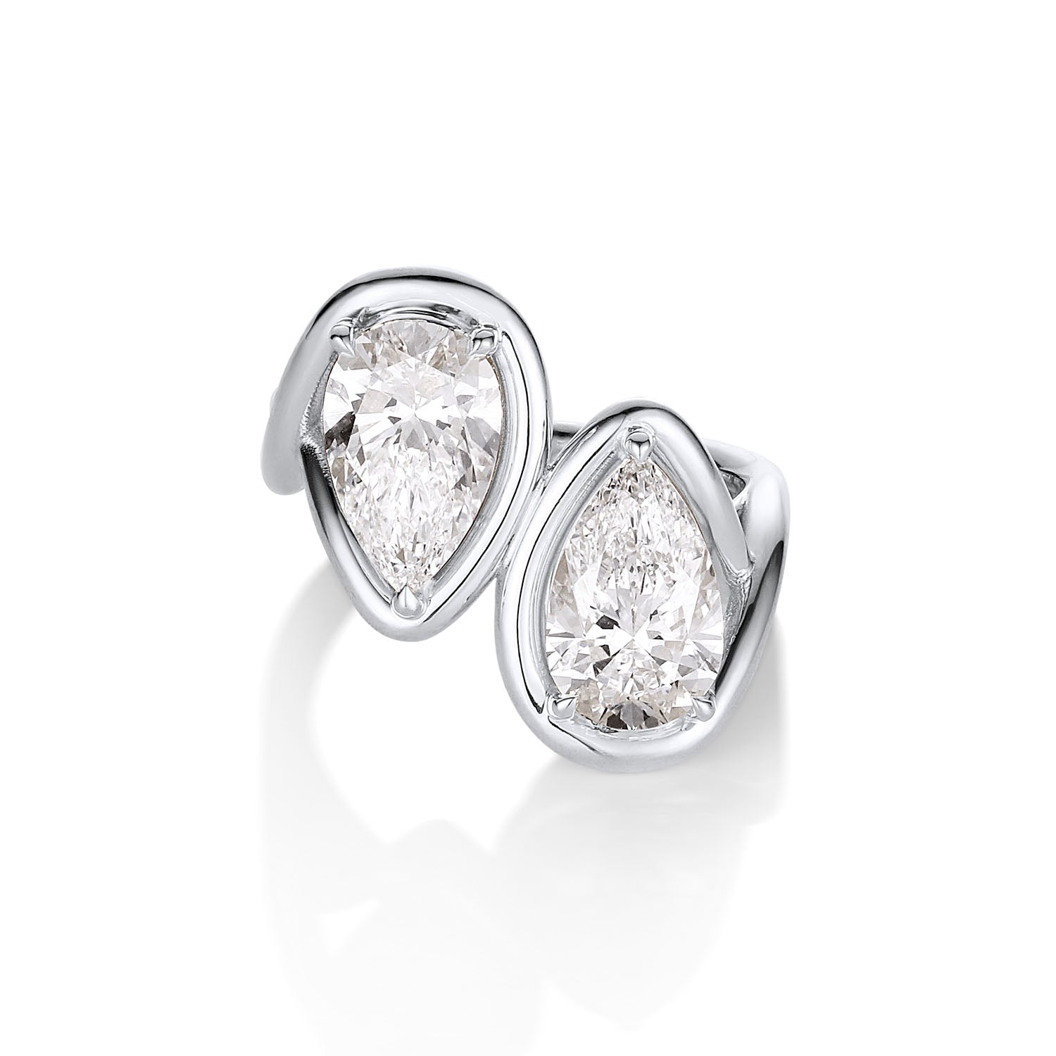 Joanie Bypass Ring [White Gold]