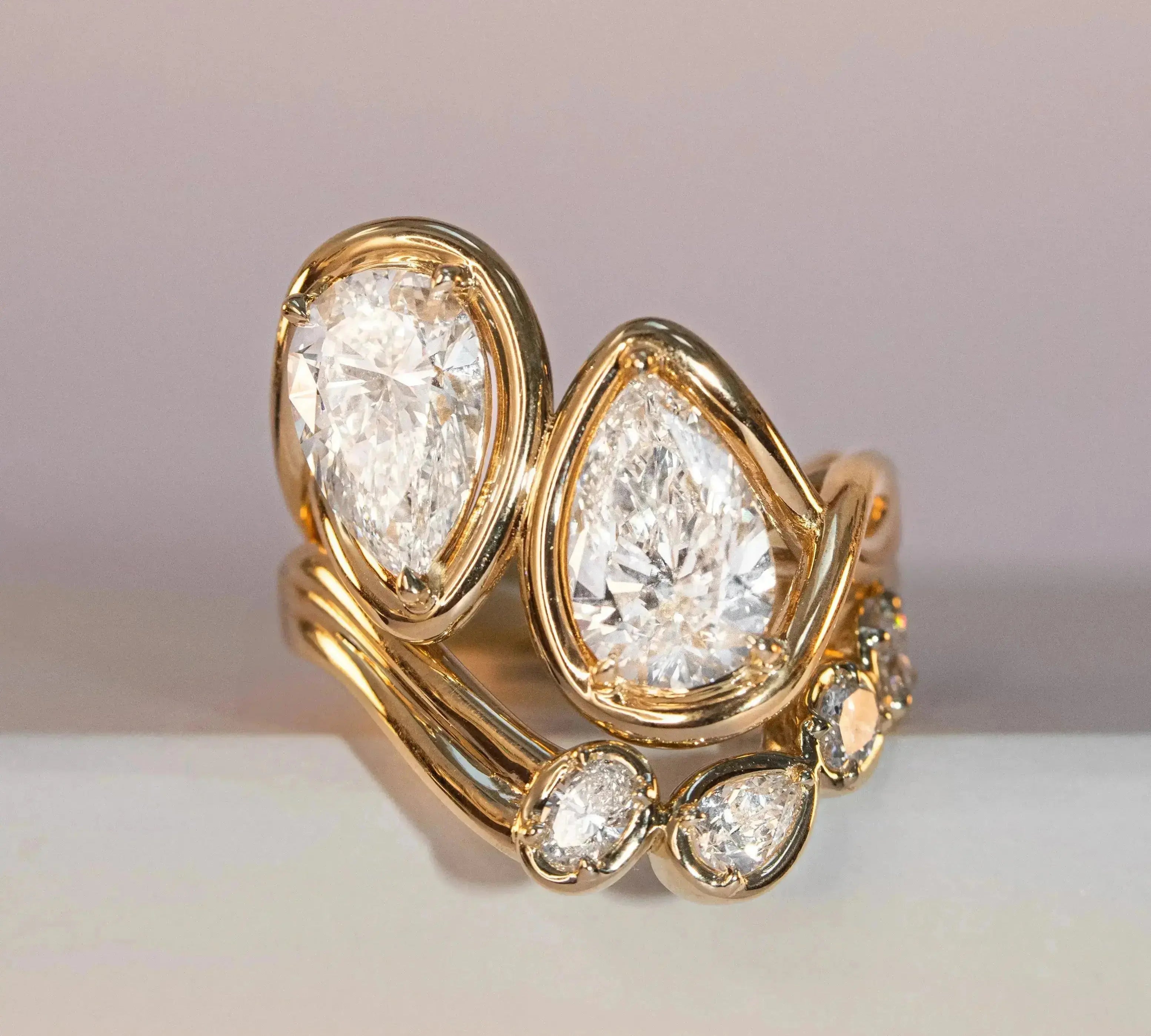 4ctw Lab Diamond Joanie Bypass Ring - Marrow Fine