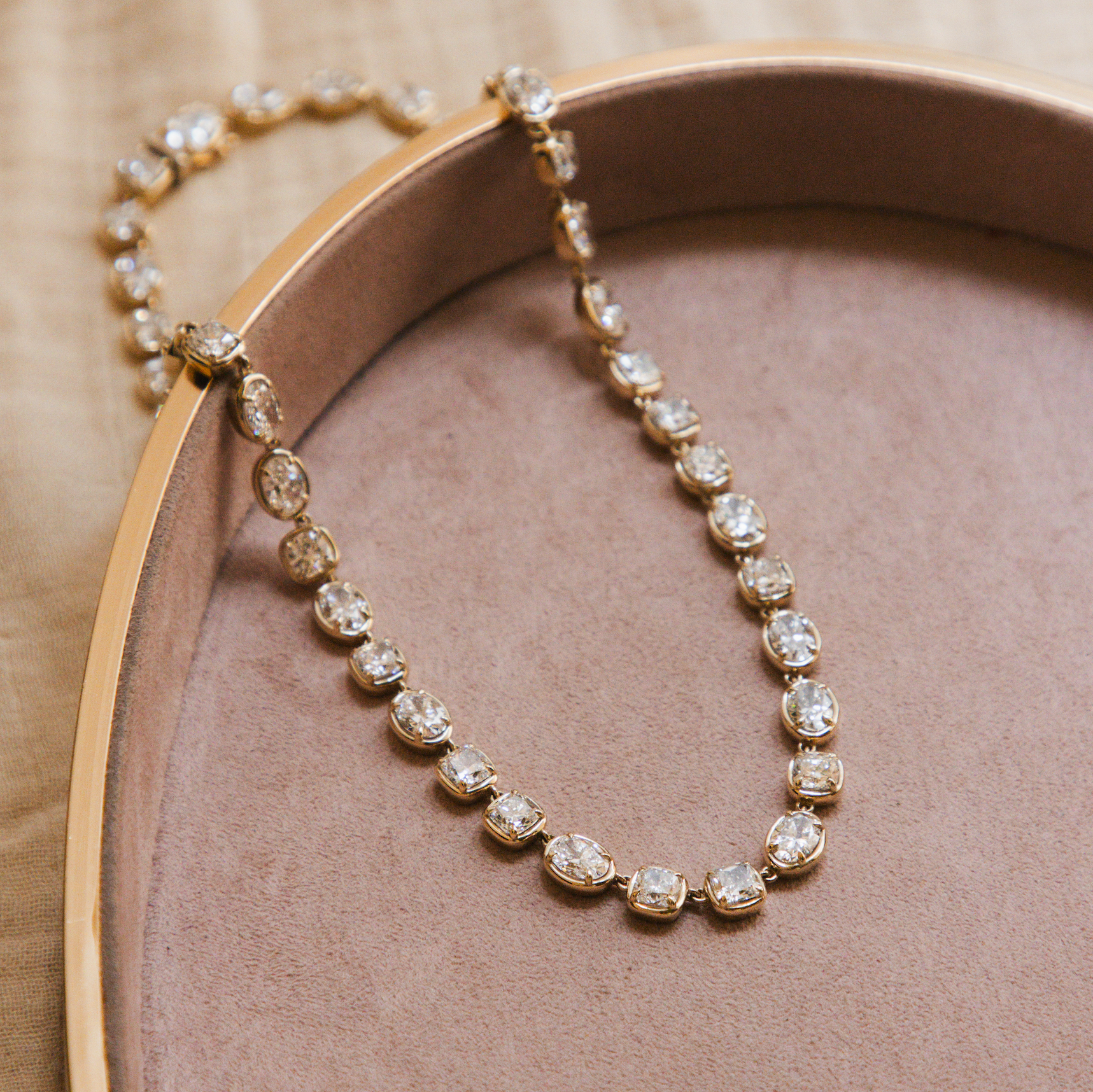 Flatlay of Lisse Tennis Necklace
