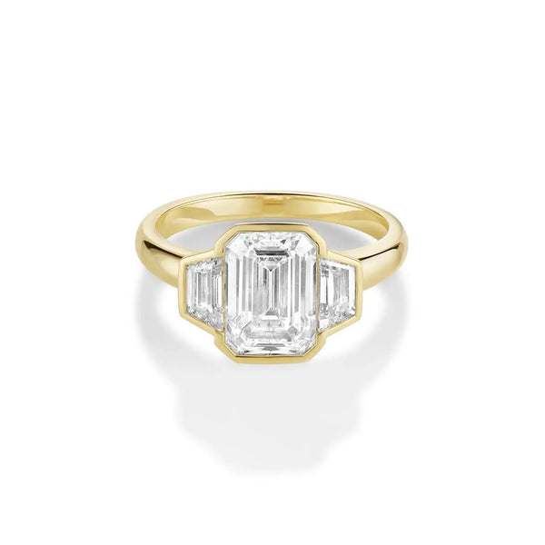 The Leonie Three Stone Engagement Ring - Marrow Fine