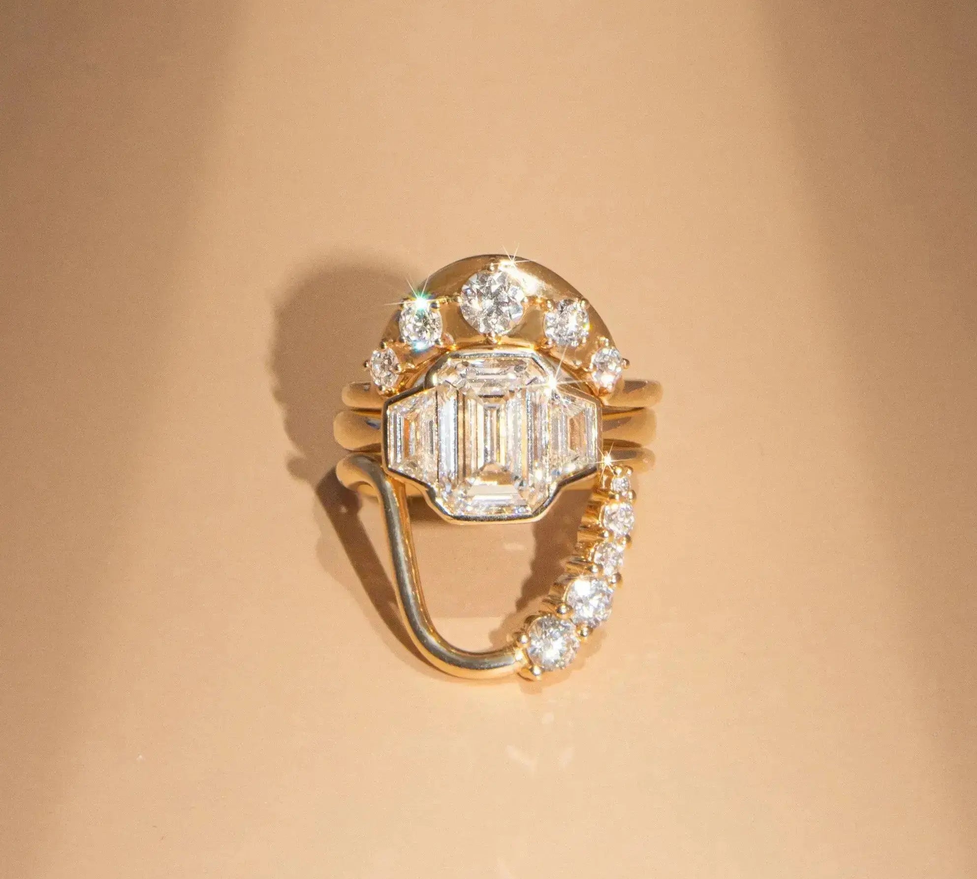 The Leonie Three Stone Engagement Ring Marrow Fine