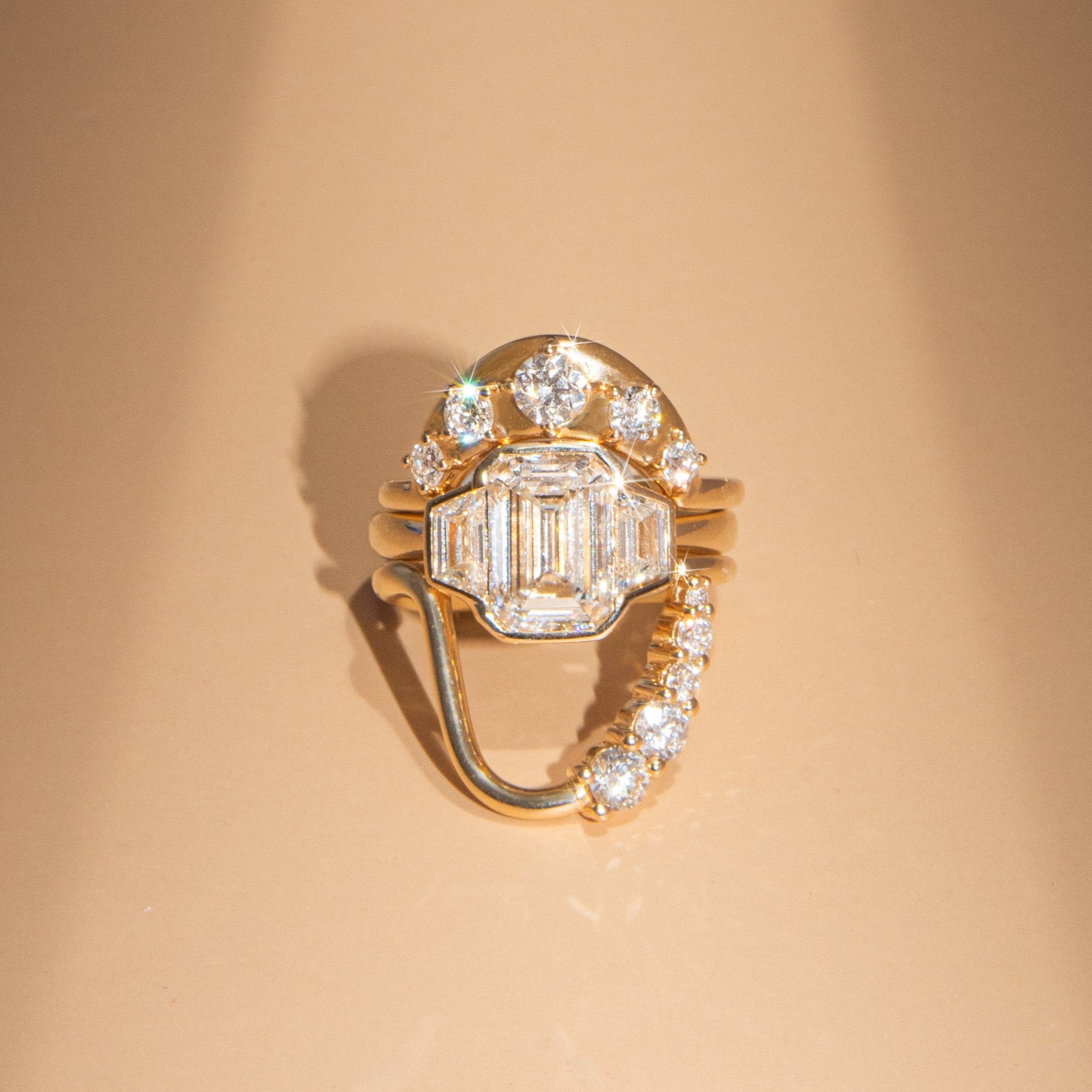 The Leonie Three Stone Engagement Ring Marrow Fine