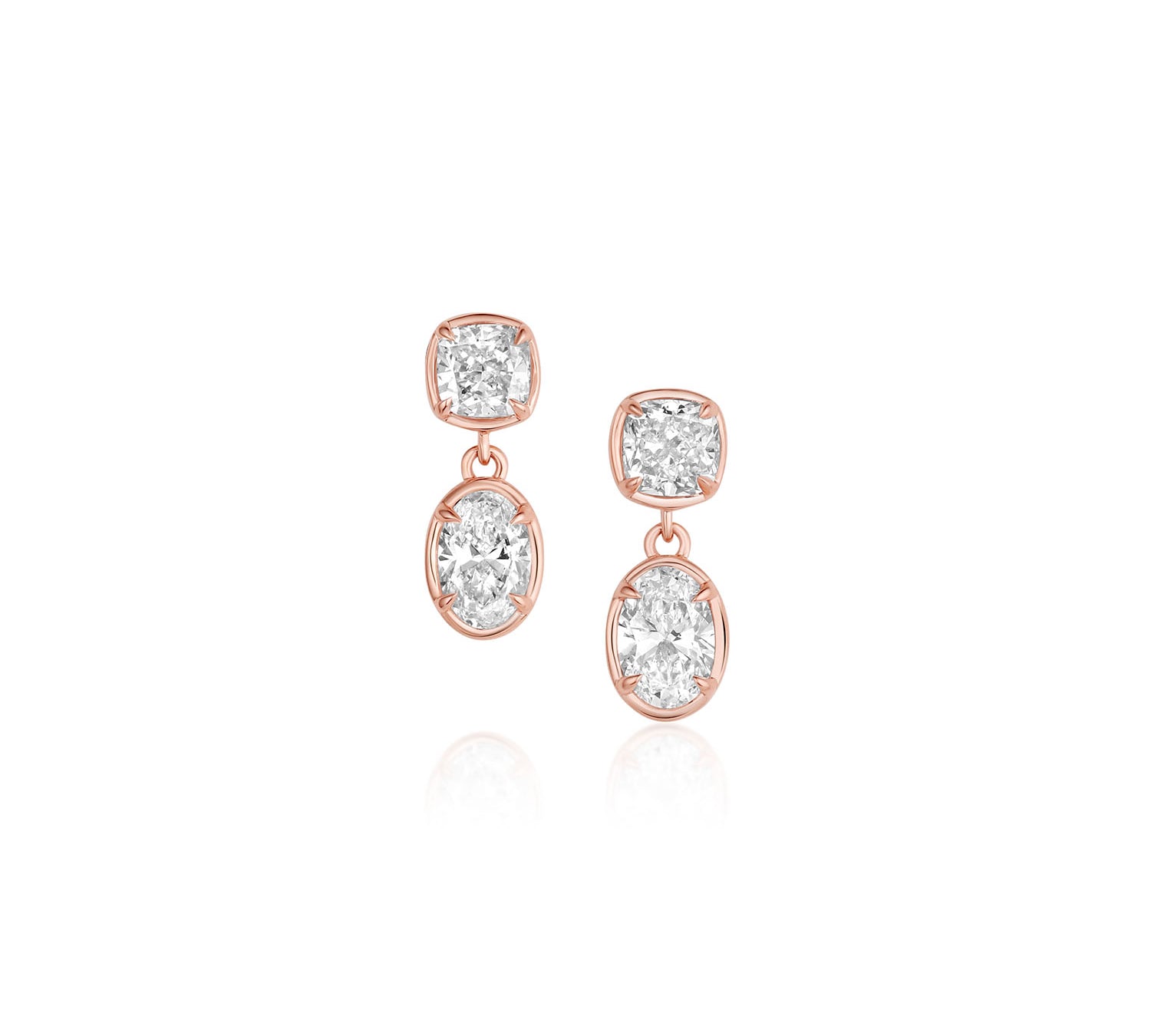 Lisse Dangle Earrings [Rose Gold]