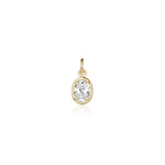 Lisse North-South Diamond Oval Charm Marrow Fine