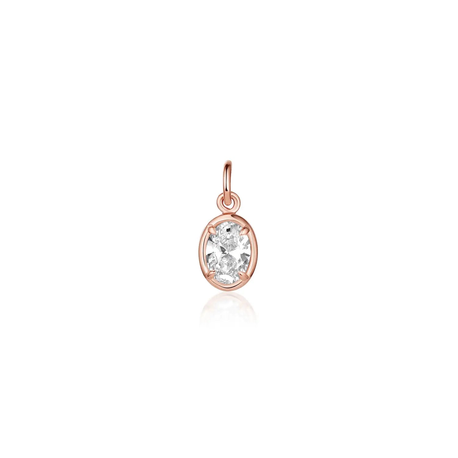 Lisse North-South Diamond Oval Charm Marrow Fine