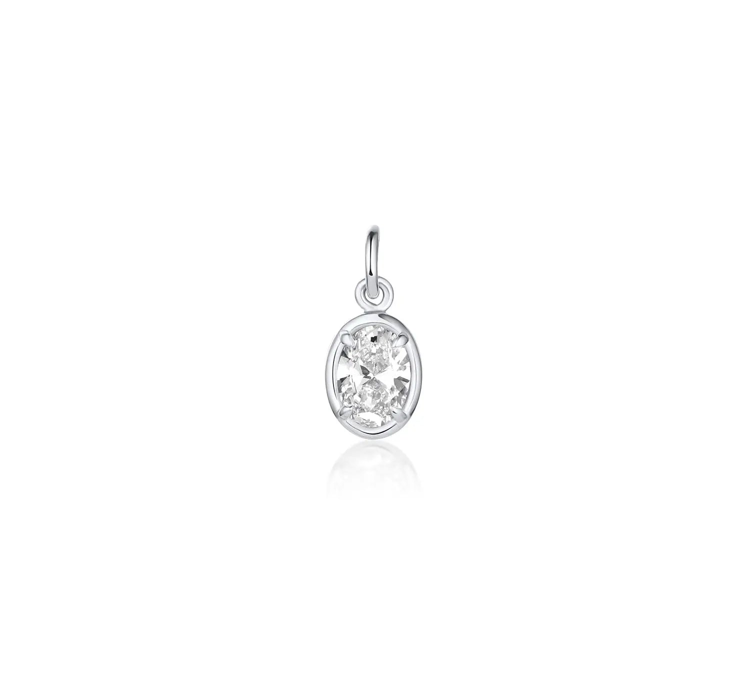 Lisse North-South Diamond Oval Charm