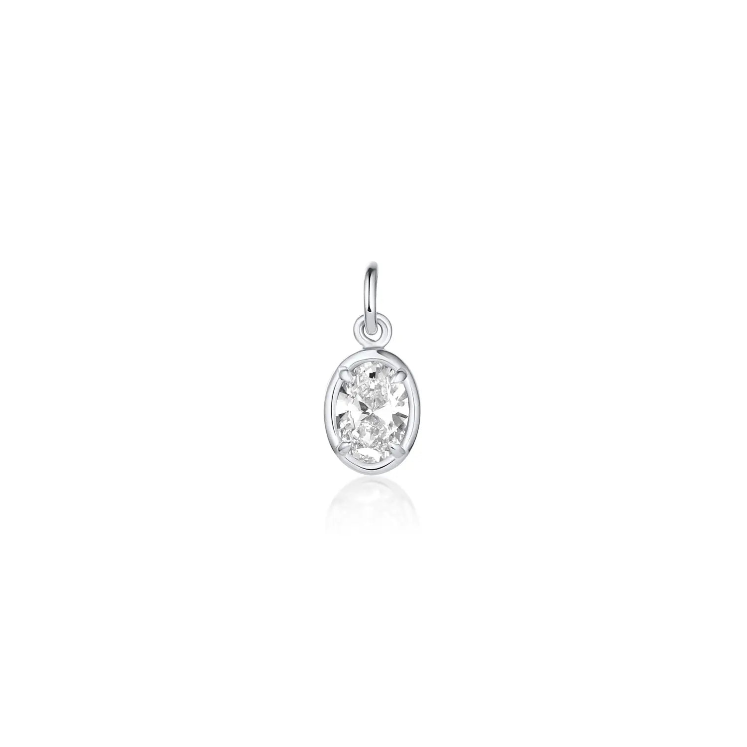 Lisse North-South Diamond Oval Charm Marrow Fine