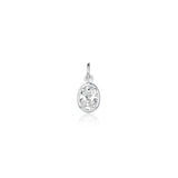 Lisse North-South Diamond Oval Charm Marrow Fine