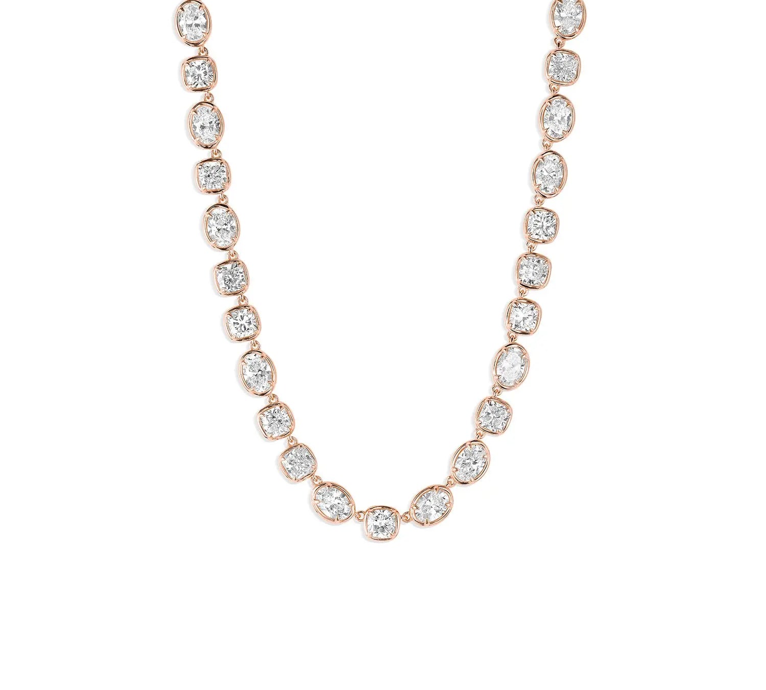 Lisse Tennis Necklace [Rose Gold]