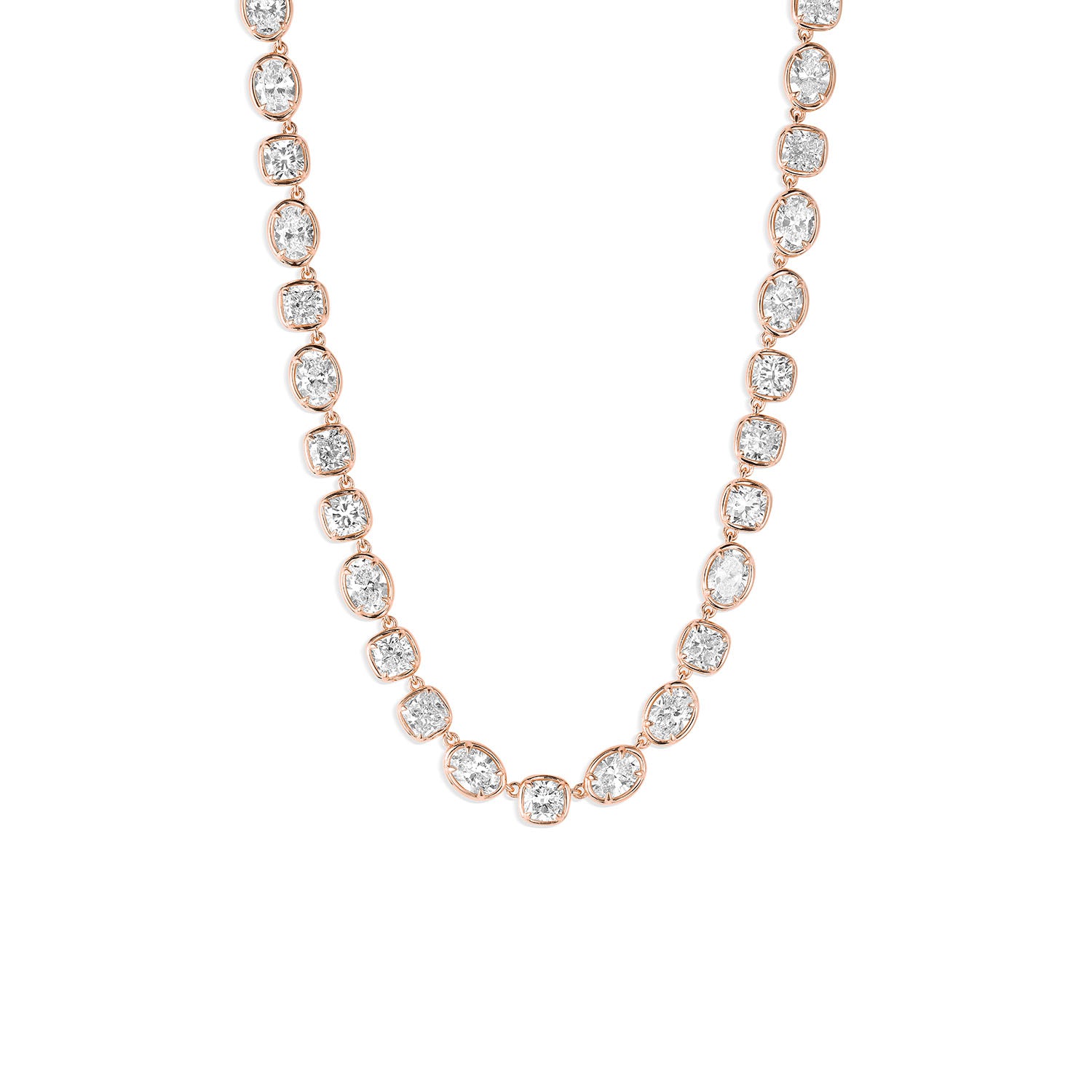 Lisse Tennis Necklace [Rose Gold]