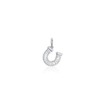 Lucky Horseshoe Charm [White Gold]