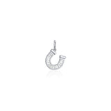 Lucky Horseshoe Charm [White Gold]