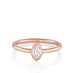 .32ct Diamond Bezel Octagon Ring [Rose Gold]