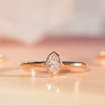 .32ct Diamond Bezel Octagon Ring flat lay