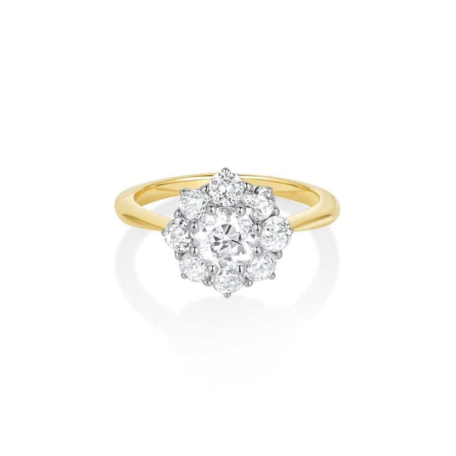 .77ct White Diamond Two-Tone Petal Ring