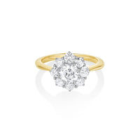 .77ct White Diamond Two-Tone Petal Ring - Marrow Fine