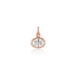 Lisse East-West Diamond Oval Charm Marrow Fine
