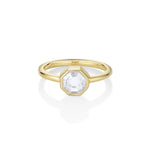 1.00ct Bezel Set White Diamond Hex Ring Marrow Fine
