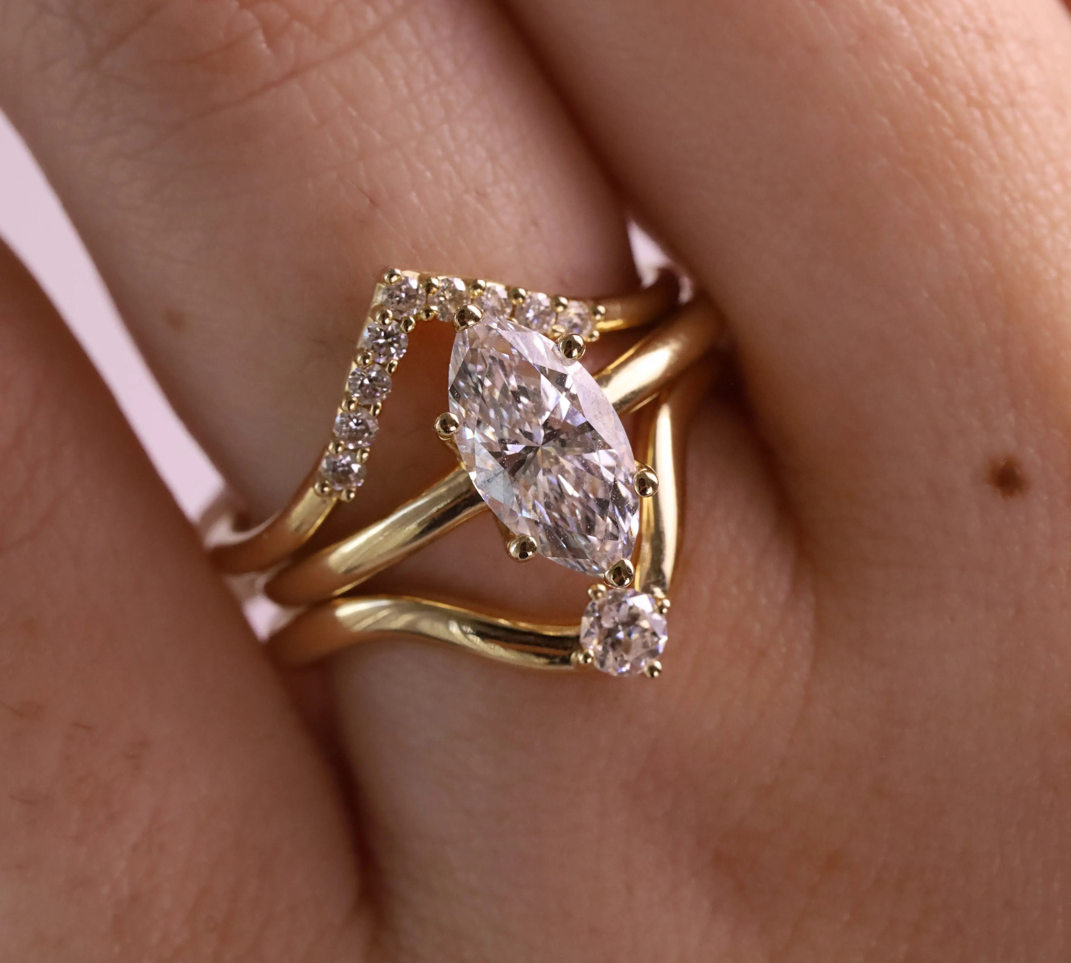The Maeve Marquise Engagement Ring Marrow Fine