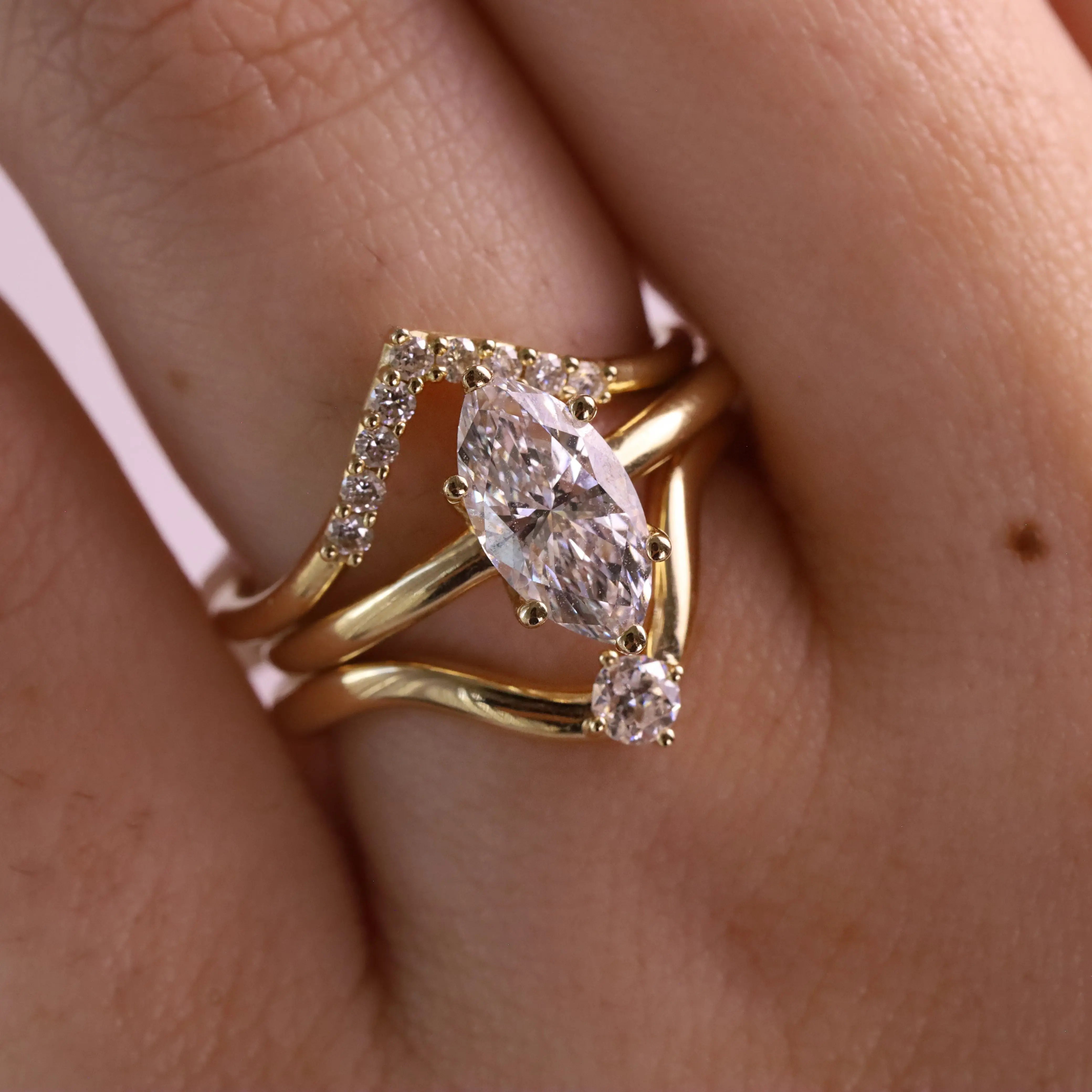 The Maeve Marquise Engagement Ring Marrow Fine