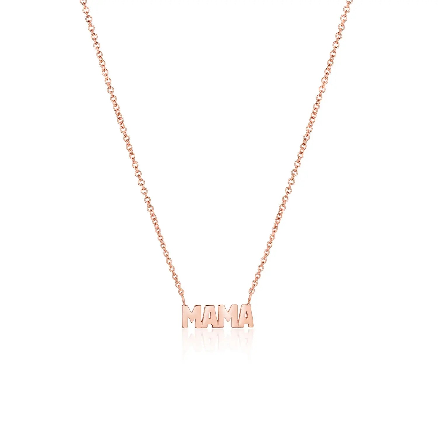 Mama Nameplate Necklace [Rose Gold]