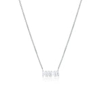 Mama Nameplate Necklace [White Gold]