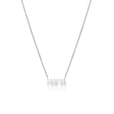 Mama Nameplate Necklace [White Gold]