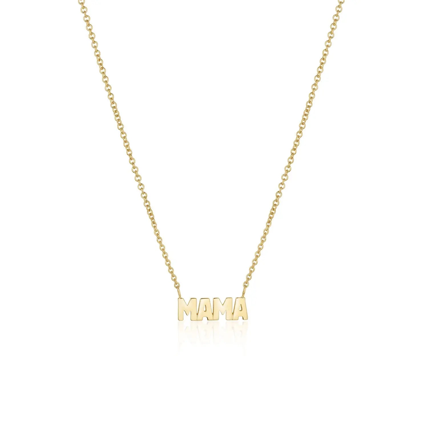 Mama Nameplate Necklace [Yellow Gold]