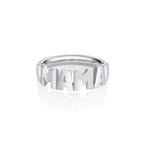 Mama Nameplate Ring [White Gold]